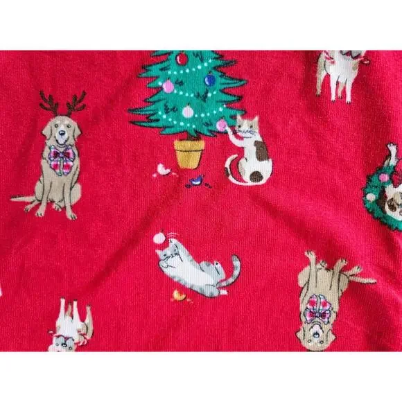 New Women's Joyspun Christmas Pajama Pants Dogs Cats Elastic Waist SZ 3X 22W-24W - Picture 11 of 11